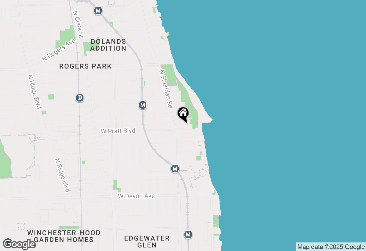 Map of 1134 W Pratt Boulevard #1W, Chicago, IL 60626