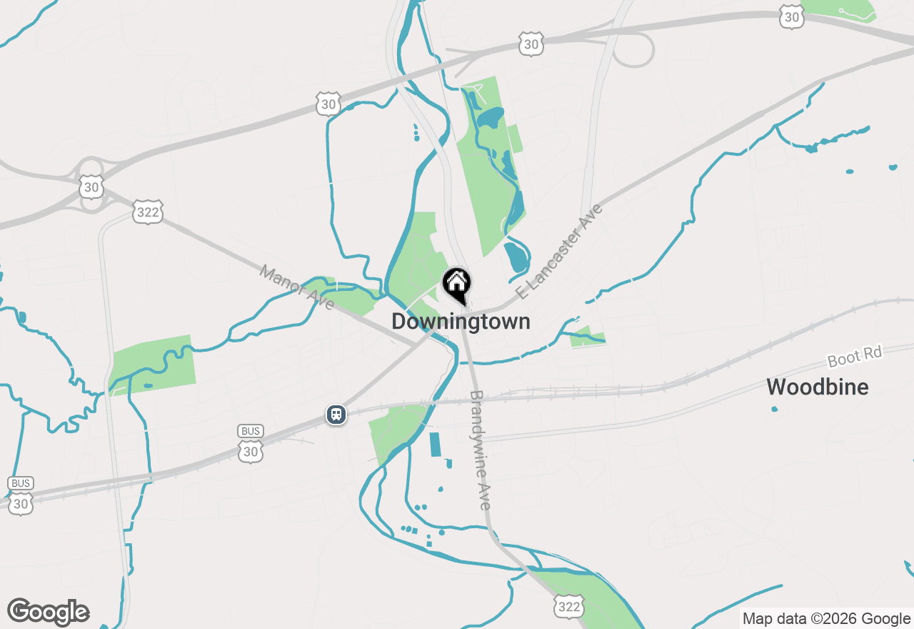 Map of 45 W Lancaster Avenue, Downingtown, PA 19335