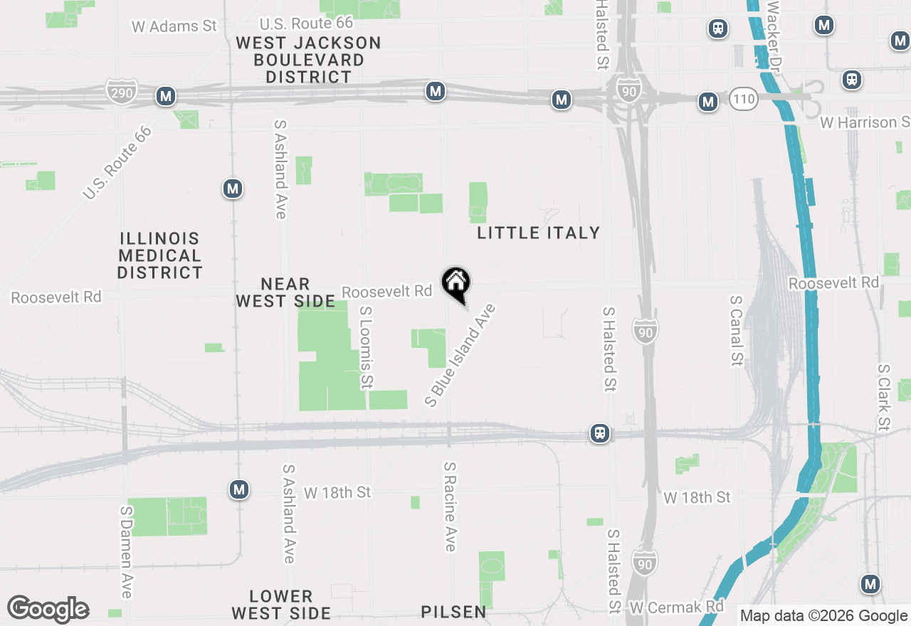 Map of 1149 W Washburne Avenue #301, Chicago, IL 60608