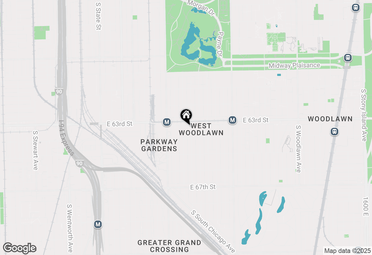 Map of 6317 S Eberhart Avenue, Chicago, IL 60637