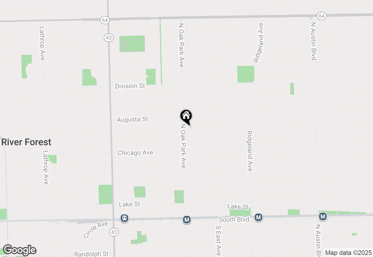 Map of 616 N Oak Park Avenue, Oak Park, IL 60302