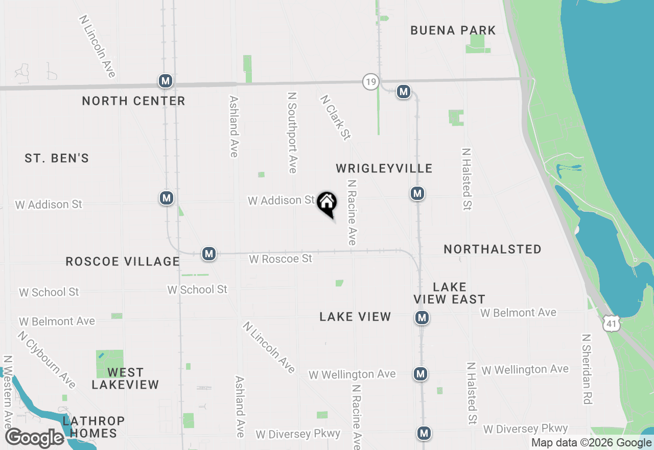 Map of 3503 N Lakewood Avenue #2, Chicago, IL 60657