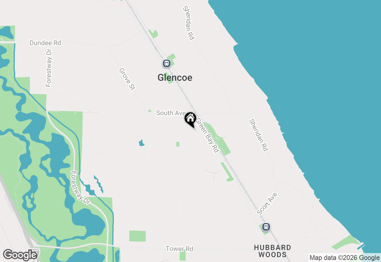 Map of 361 Adams Avenue, Glencoe, IL 60022