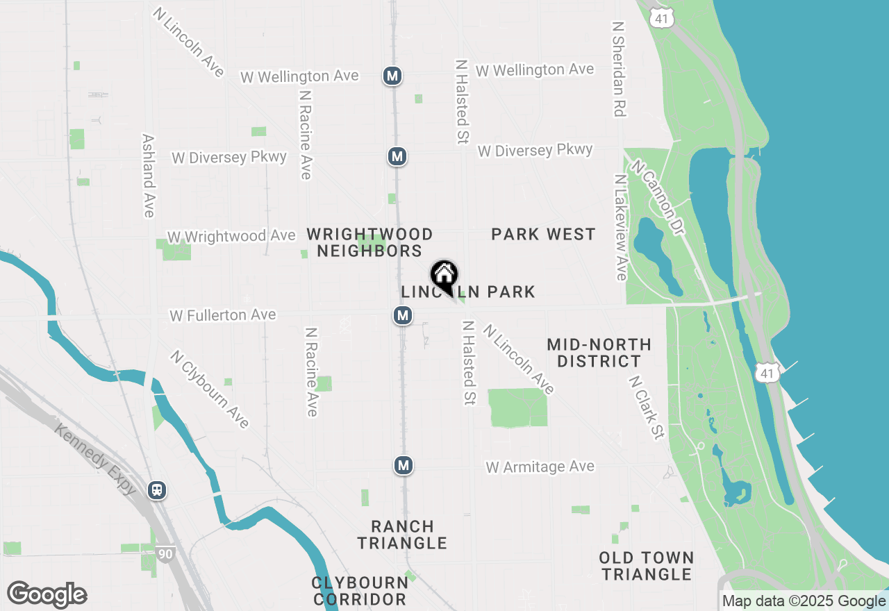Map of 834 W Fullerton Avenue #6, Chicago, IL 60614