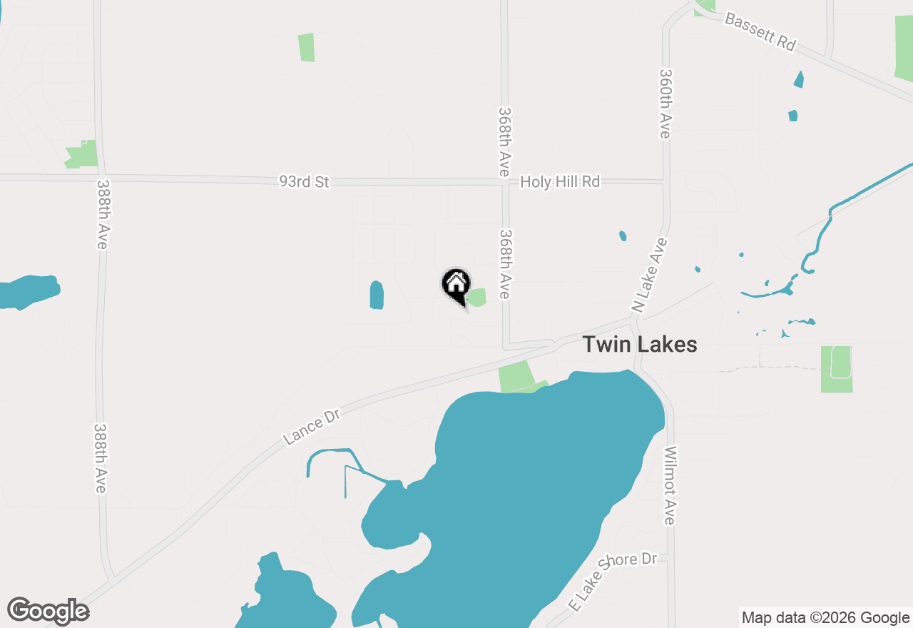 Map of 166 W School St, Twin Lakes, WI 53181