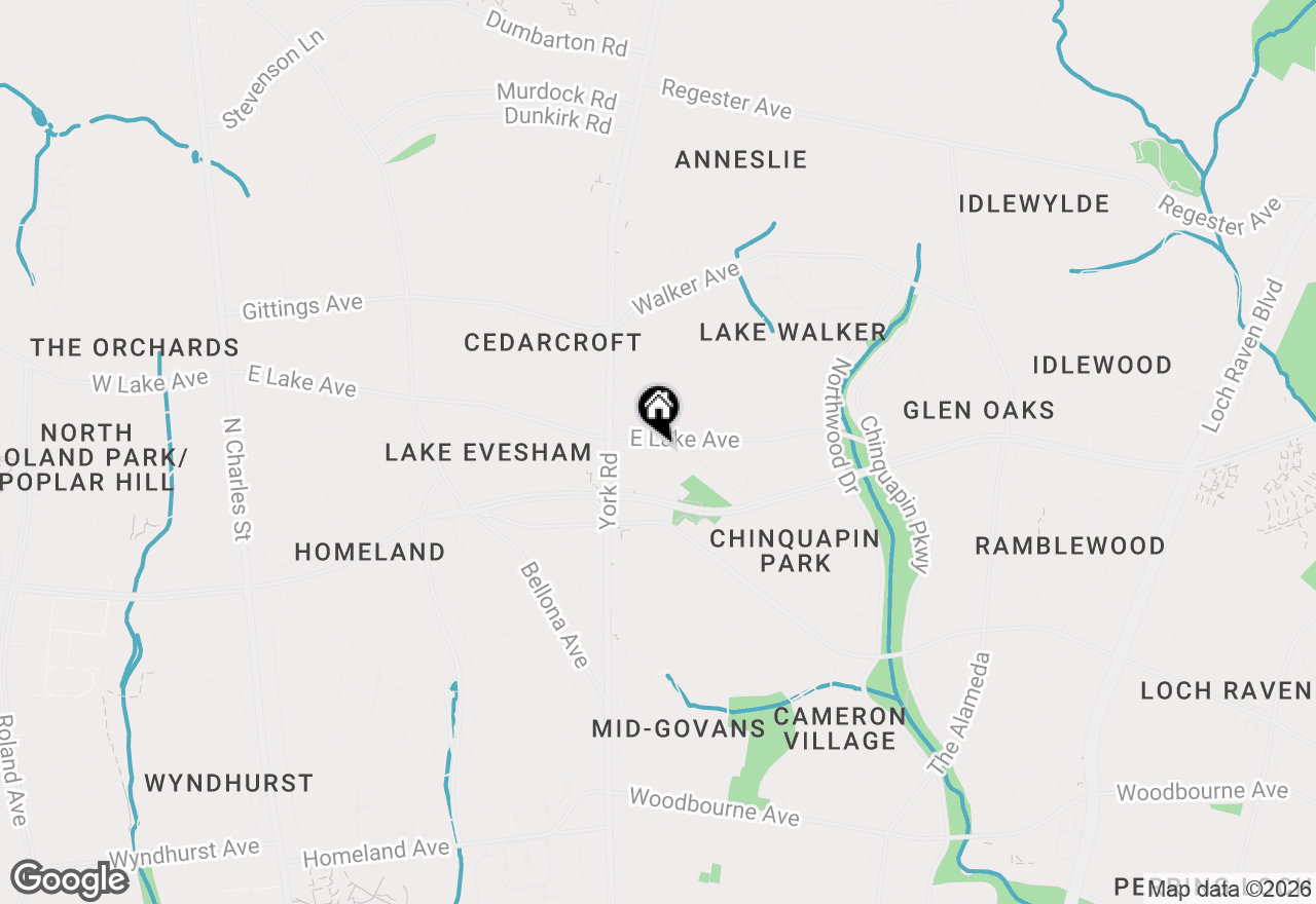 Map of 6008 Clearspring Road, Baltimore, MD 21212