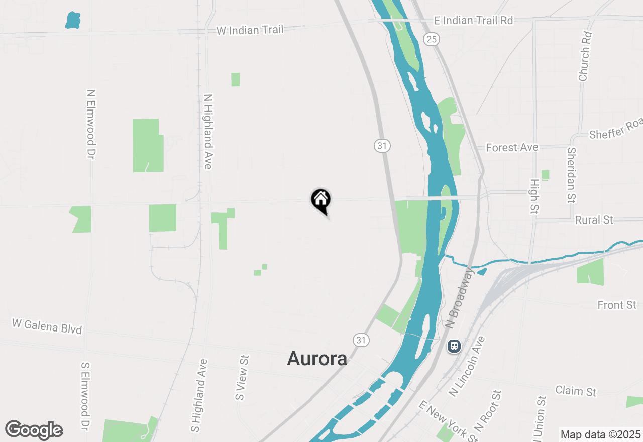 Map of 624 Grand Avenue, Aurora, IL 60506