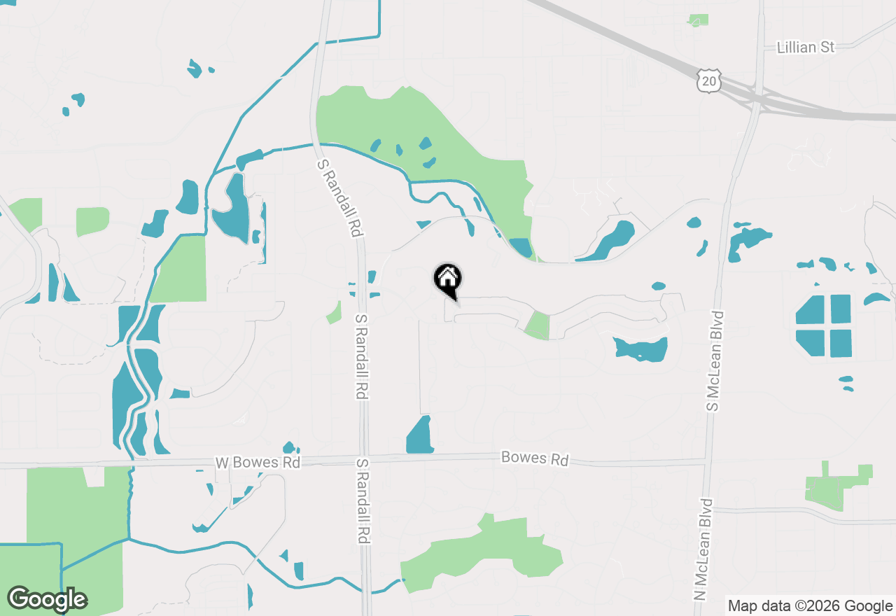 Map of 2092 Muirfield Circle, Elgin, IL 60123