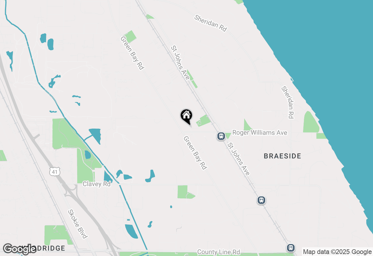 Map of 679 Roger Williams Avenue, Highland Park, IL 60035