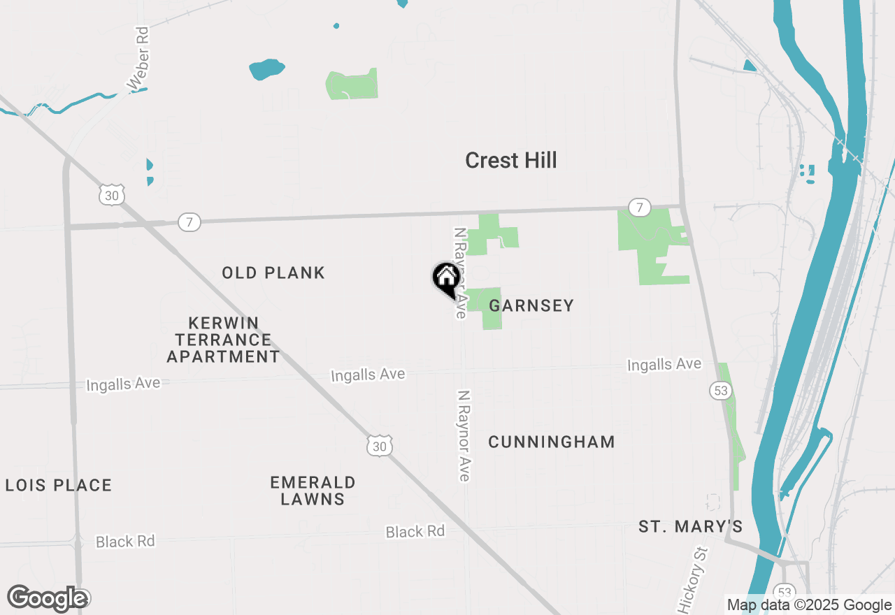Map of 1318 N Prairie Avenue, Joliet, IL 60435
