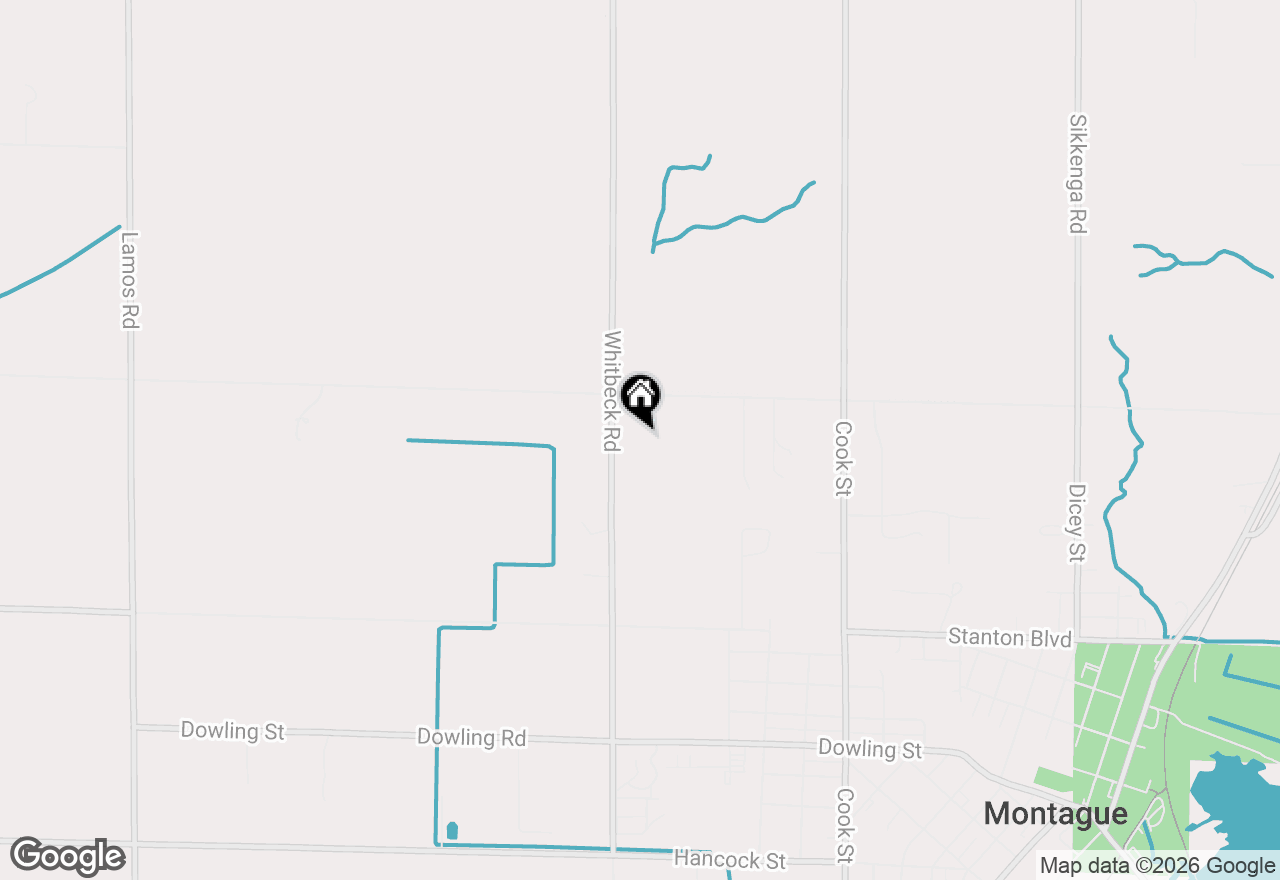 Map of 9324 Whitbeck Road, Montague, MI 49437
