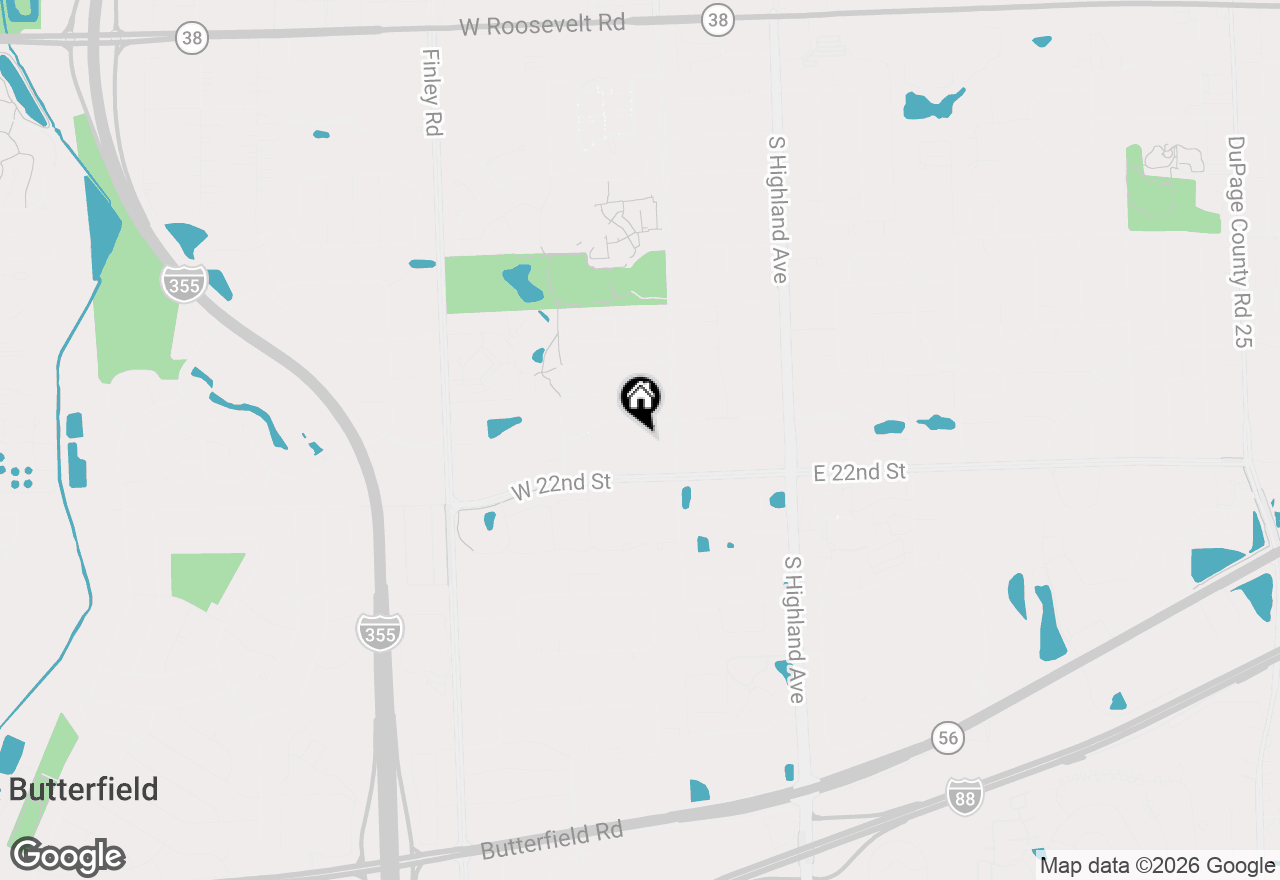 Map of 2060 Crossing Court, Lombard, IL 60148