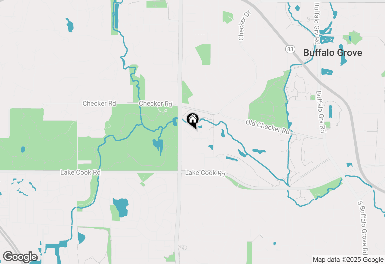 Map of 285 Ashland Court #1, Buffalo Grove, IL 60089
