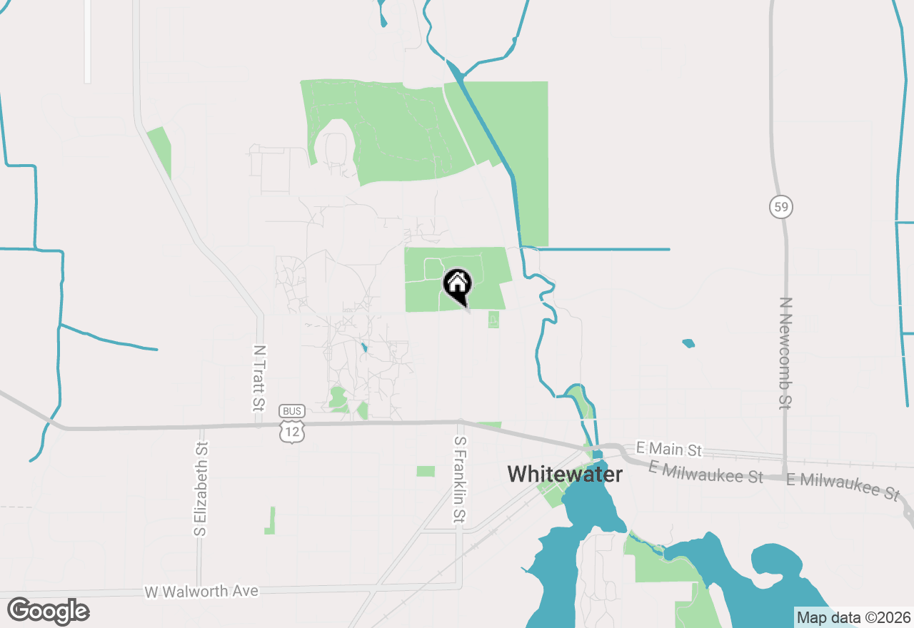 Map of 282 N Franklin St, Whitewater, WI 53190
