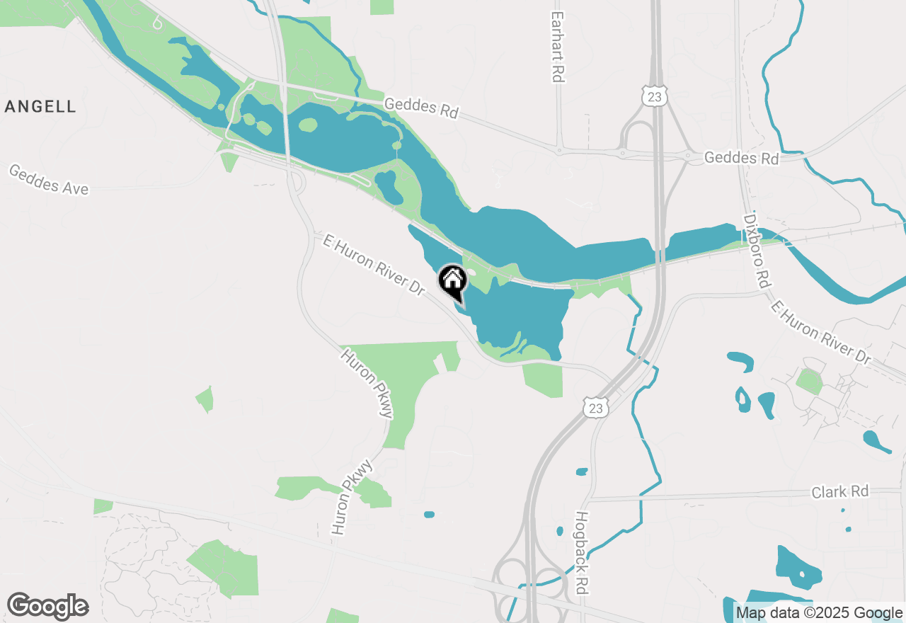 Map of 3595 E Huron River Drive, Ann Arbor, MI 48104