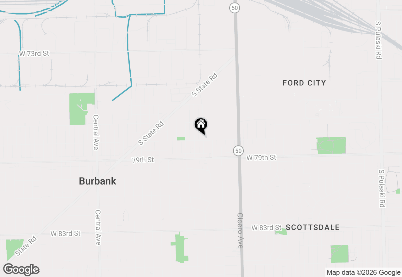 Map of 7772 Lavergne Avenue, Burbank, IL 60459