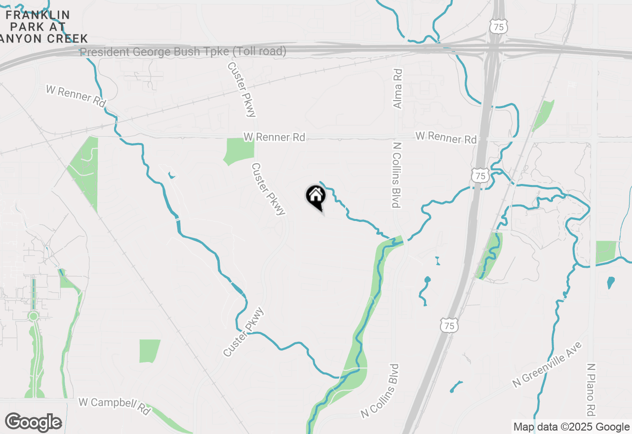 Map of 419 Brook Glen Drive, Richardson, TX 75080