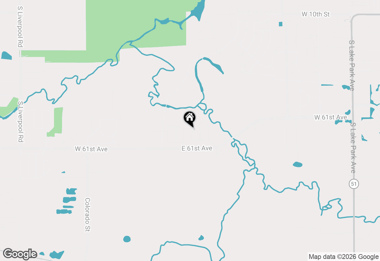 Map of 1957 Hickory Drive, Hobart, IN 46342