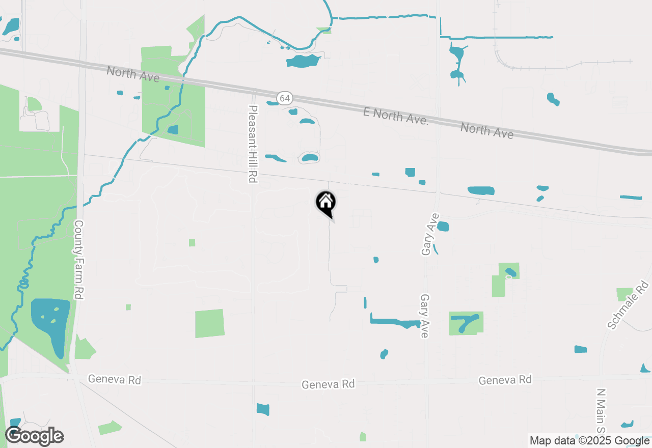 Map of 1N607 Golf View Lane, Winfield, IL 60190