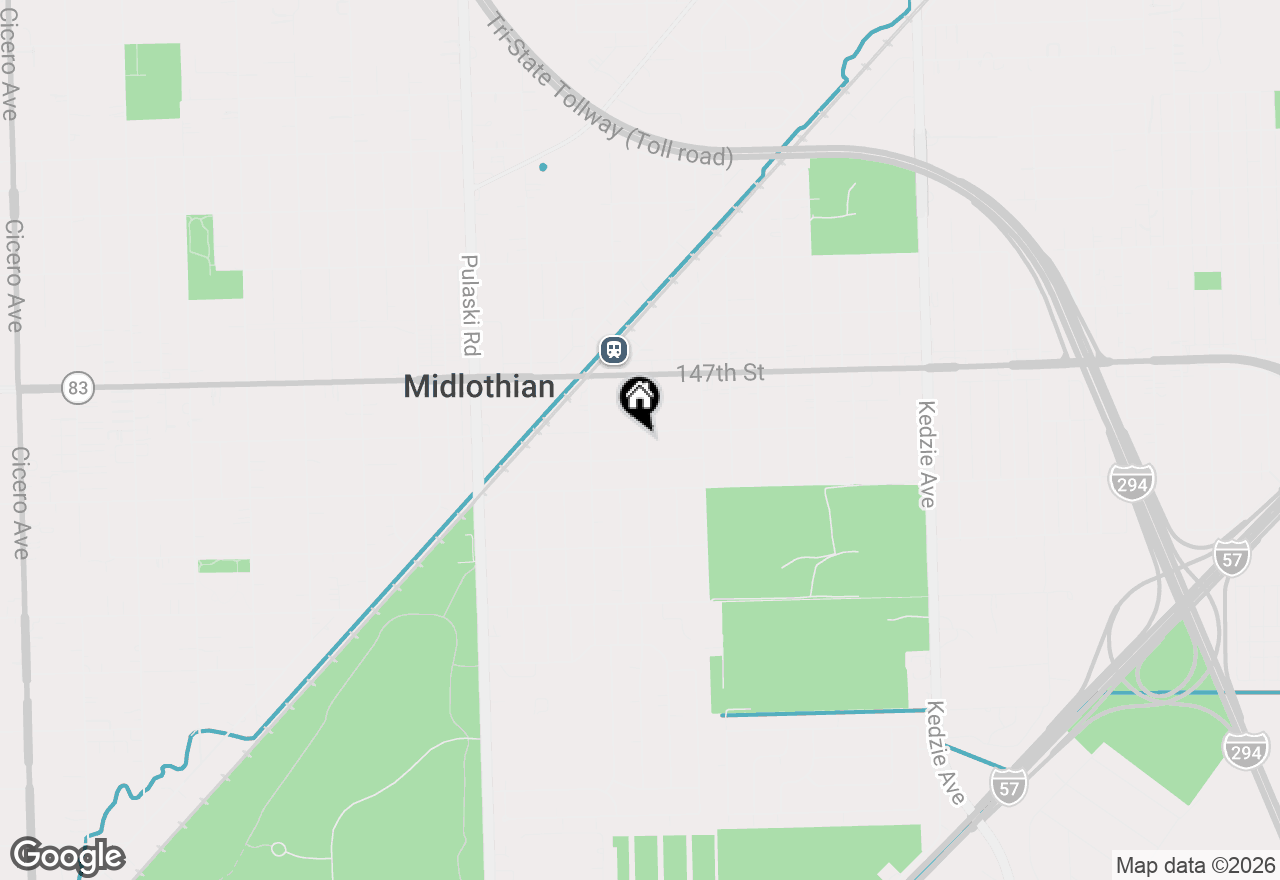 Map of 14806 Lawndale Avenue, Midlothian, IL 60445