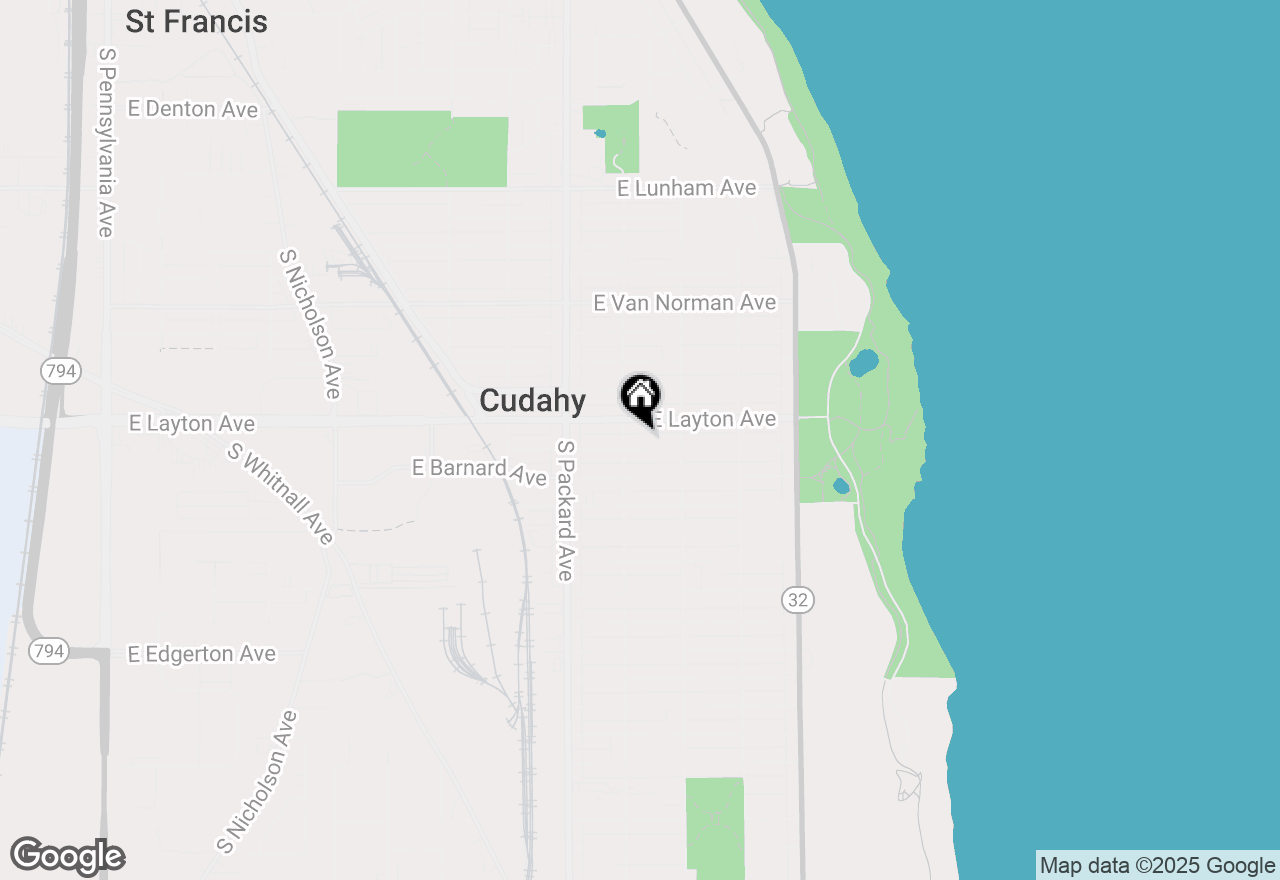 Map of 3720 E Squire Ave, Cudahy, WI 53110