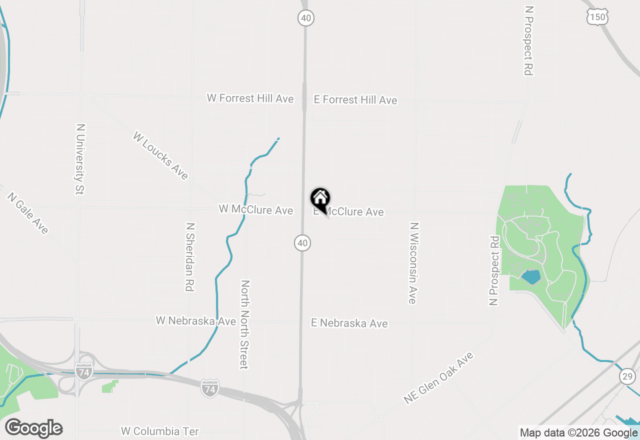 Map of 2416 N Dechman Avenue, Peoria, IL 61603