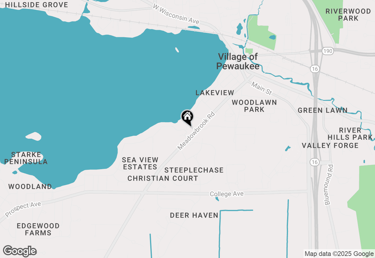 Map of 524 Spring St, Pewaukee, WI 53072