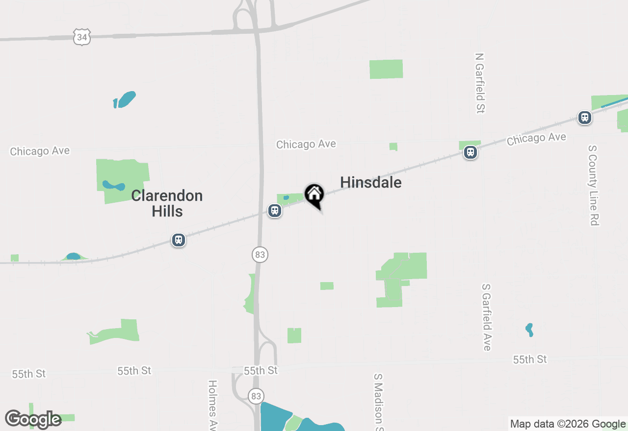 Map of (Address confidential), Hinsdale, Illinois 60521