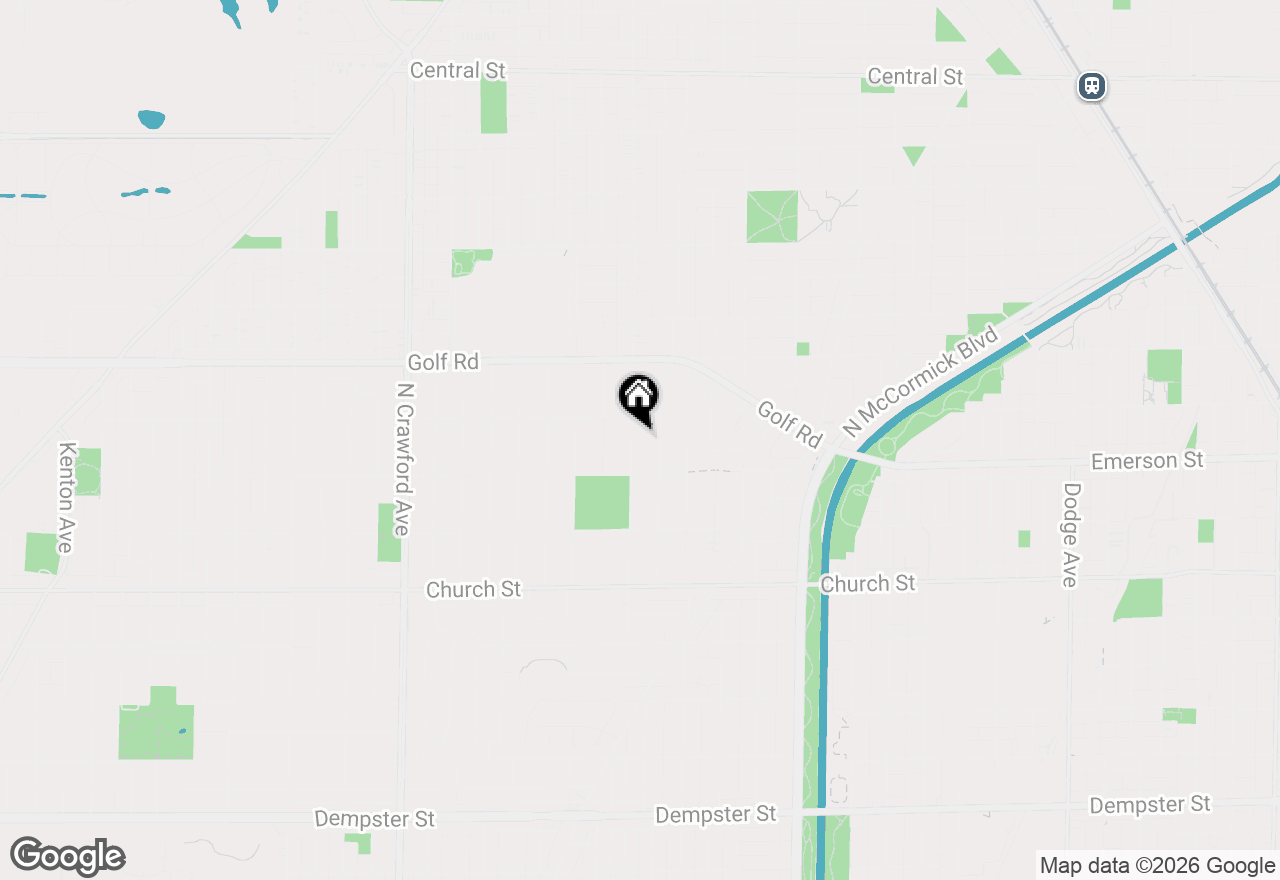 Map of 9435 Central Park Avenue, Evanston, IL 60203