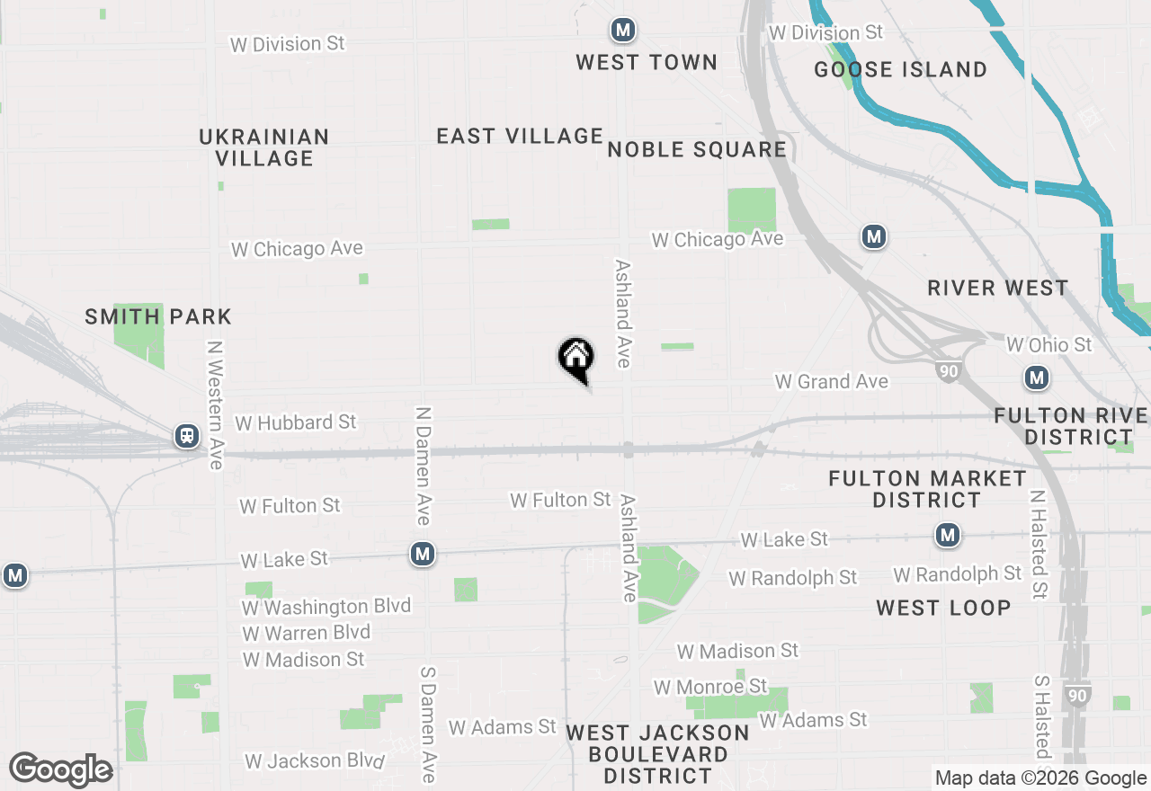 Map of 466 N Paulina Street #303, Chicago, IL 60622