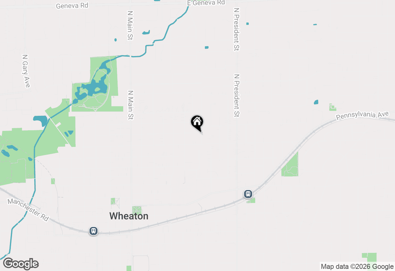 Map of 534 E Forest Avenue, Wheaton, IL 60187