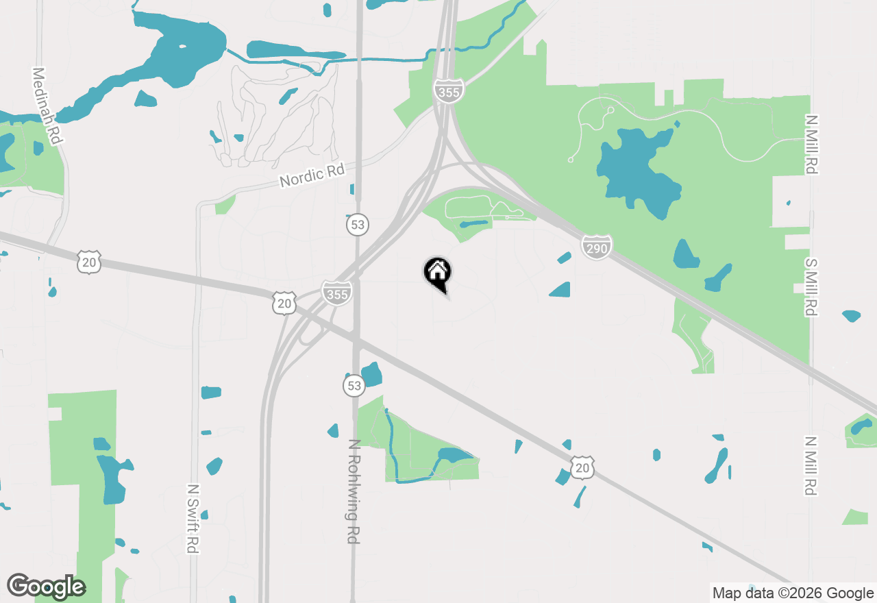 Map of 1265 N Scarlet Drive, Addison, IL 60101