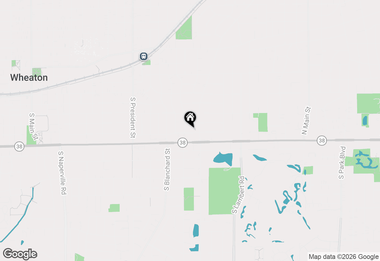 Map of 1615 E Evergreen Street, Wheaton, IL 60187