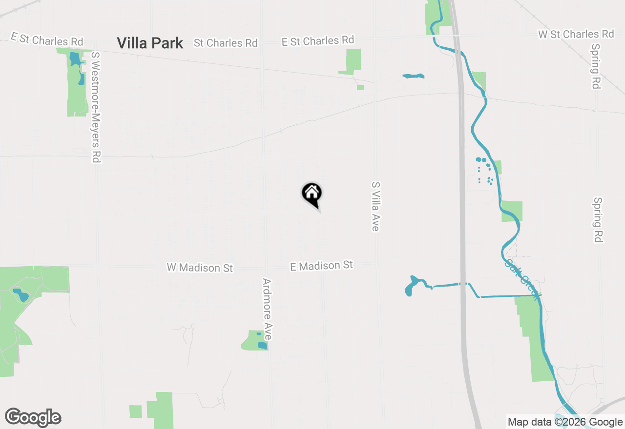 Map of 129 E Washington Street, Villa Park, IL 60181