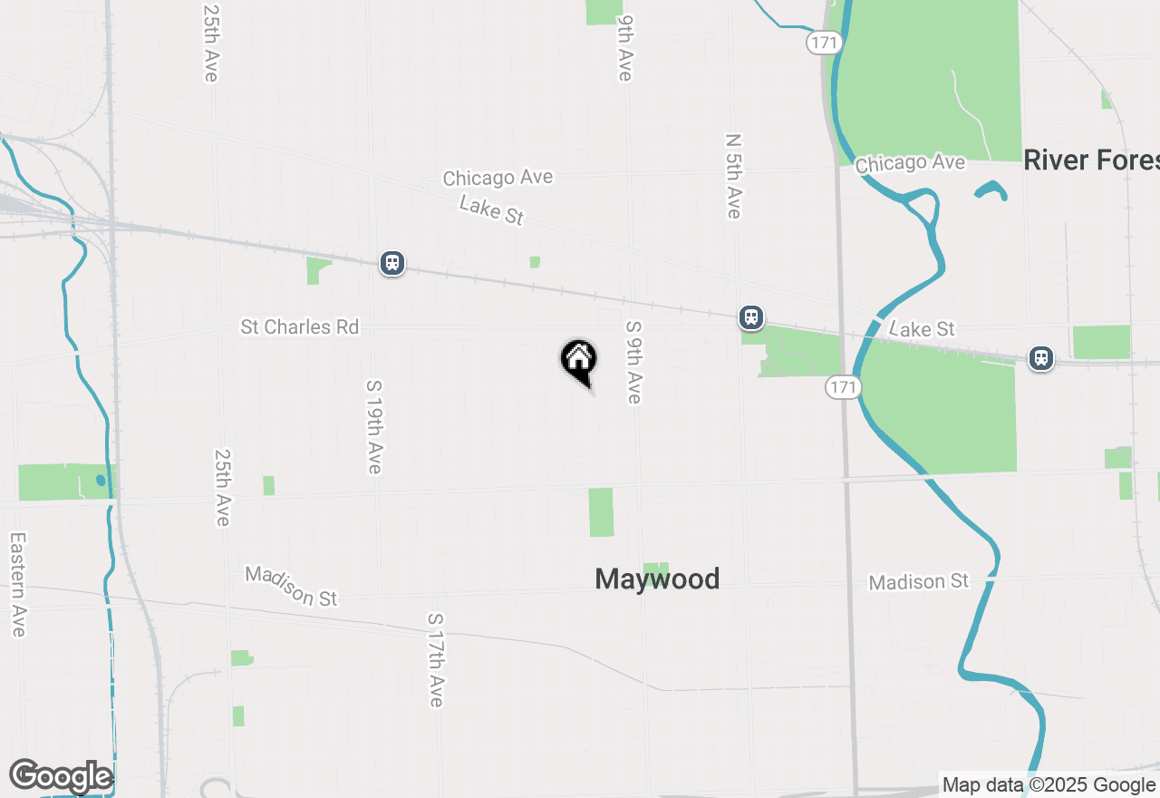 Map of 212 S 11 Avenue, Maywood, IL 60153