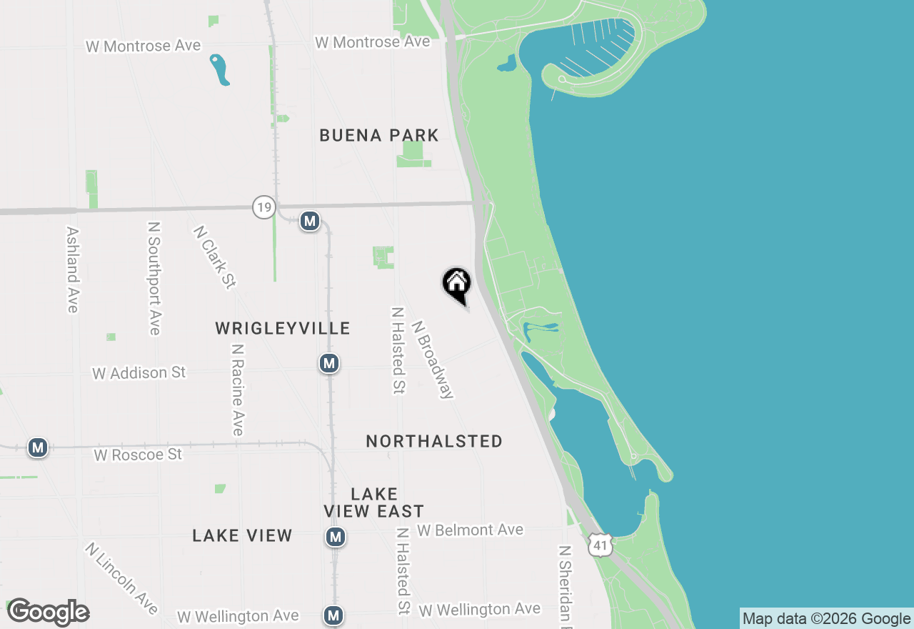 Map of 3660 N Lake Shore Drive #2401, Chicago, IL 60613