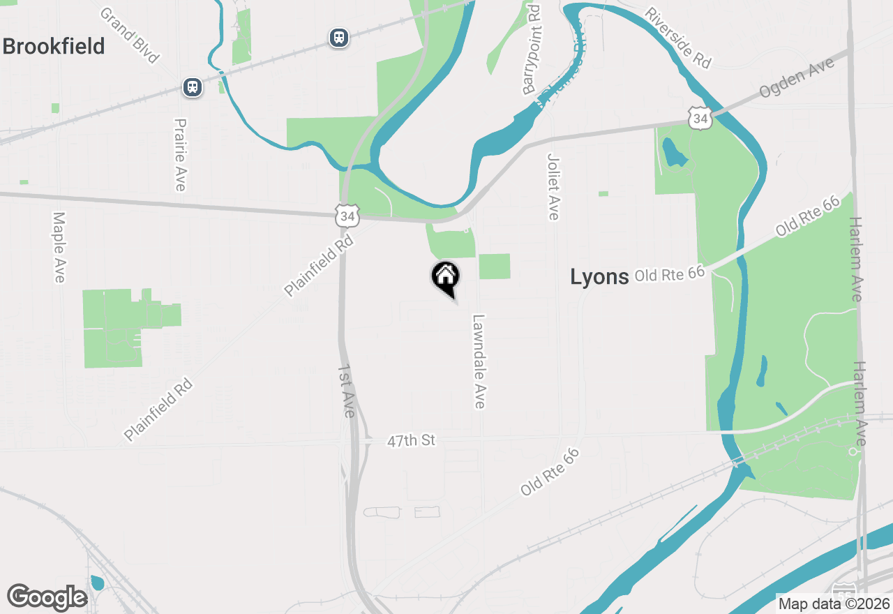 Map of 8245 43rd Place, Lyons, IL 60534