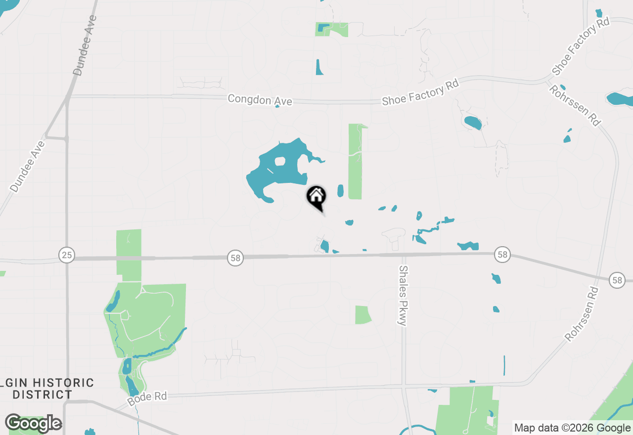 Map of 877 Wembley Court, Elgin, IL 60120