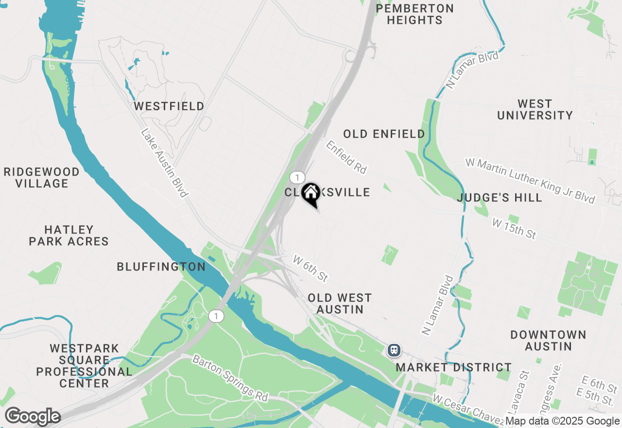 Map of 735 Patterson Ave, Austin, TX 78703