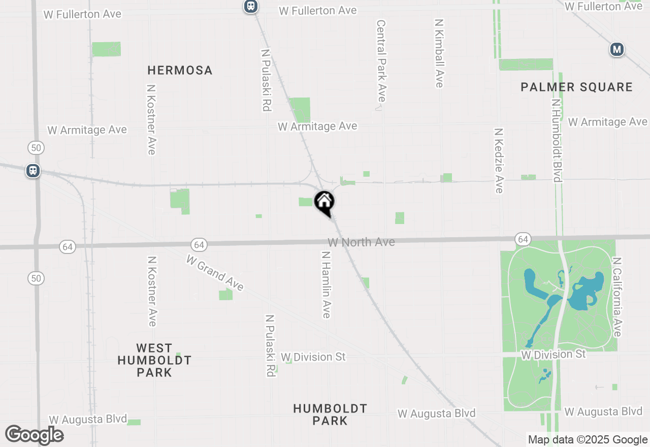 Map of 1638 N Hamlin Avenue #SFH, Chicago, IL 60647