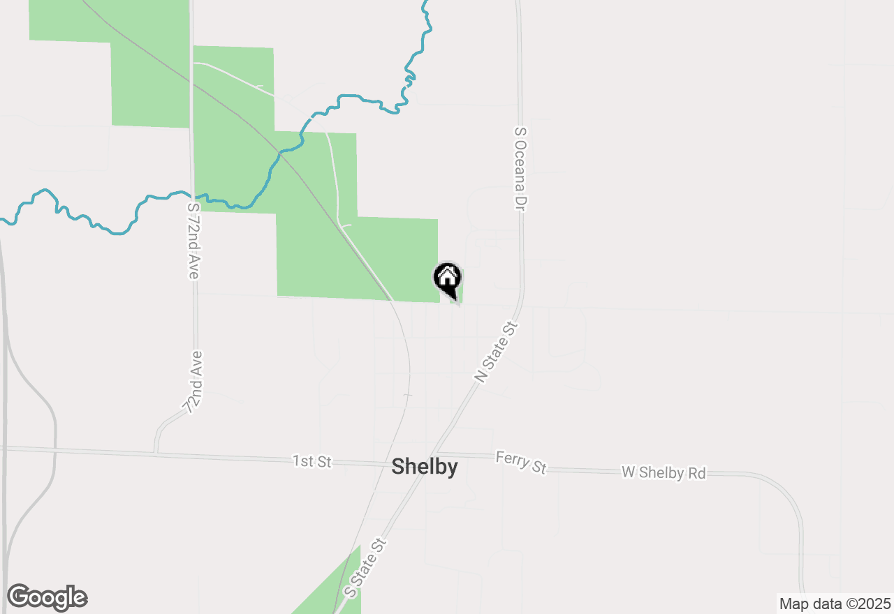 Map of 413 N Maple Street, Shelby, MI 49455