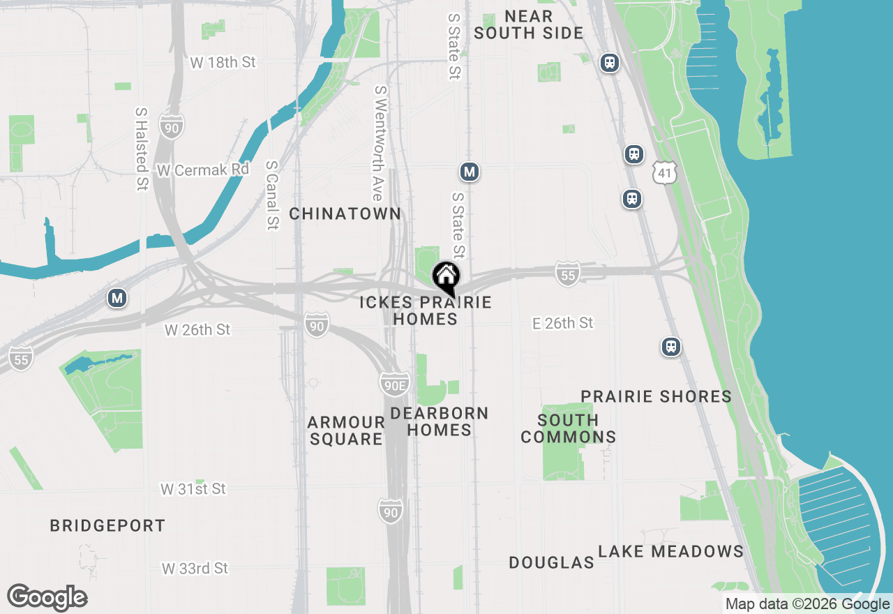 Map of 2545 S Dearborn Street #702, Chicago, IL 60616