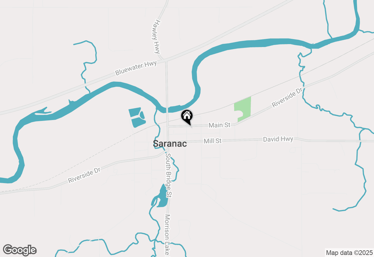 Map of 43 Center Street, Saranac, MI 48881