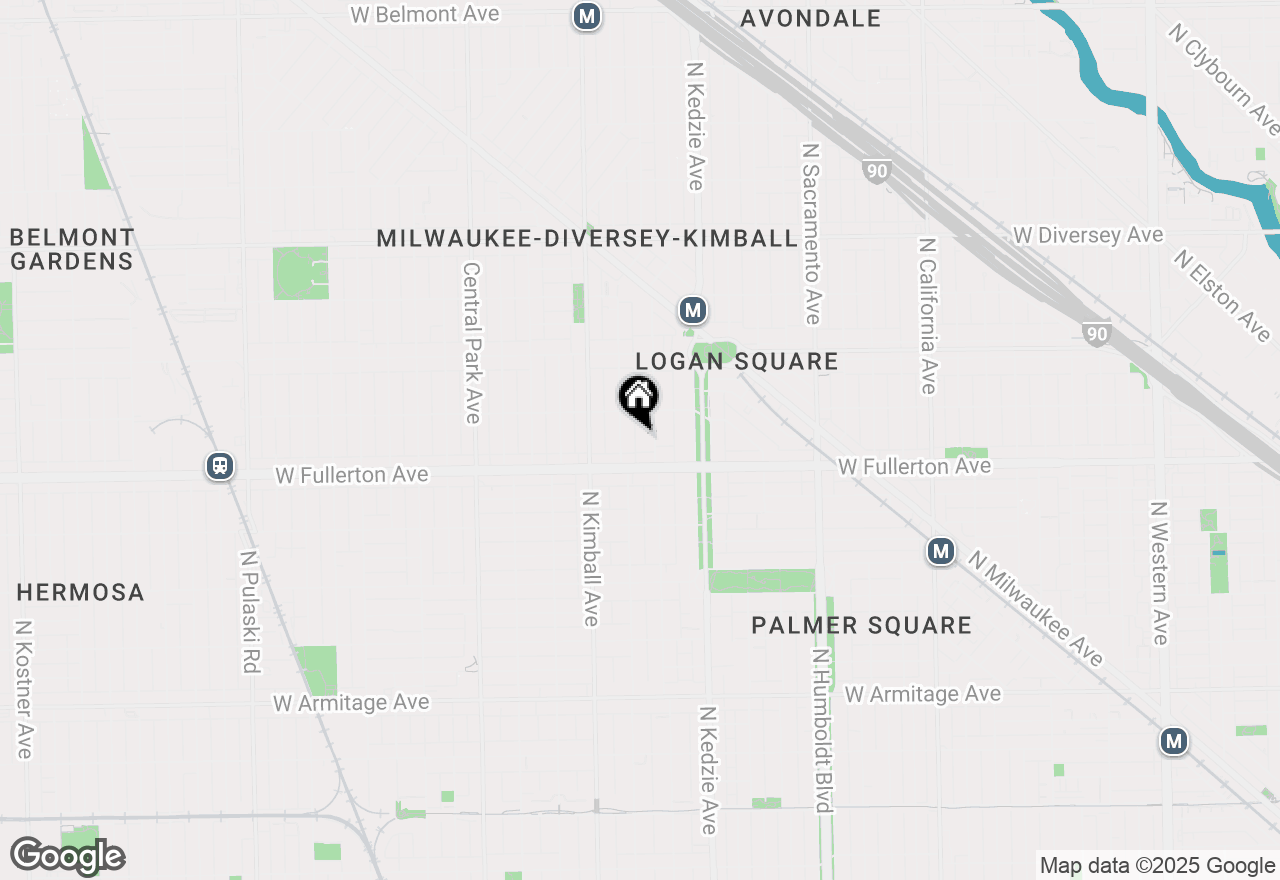 Map of 2424 N Sawyer Avenue #2N, Chicago, IL 60647