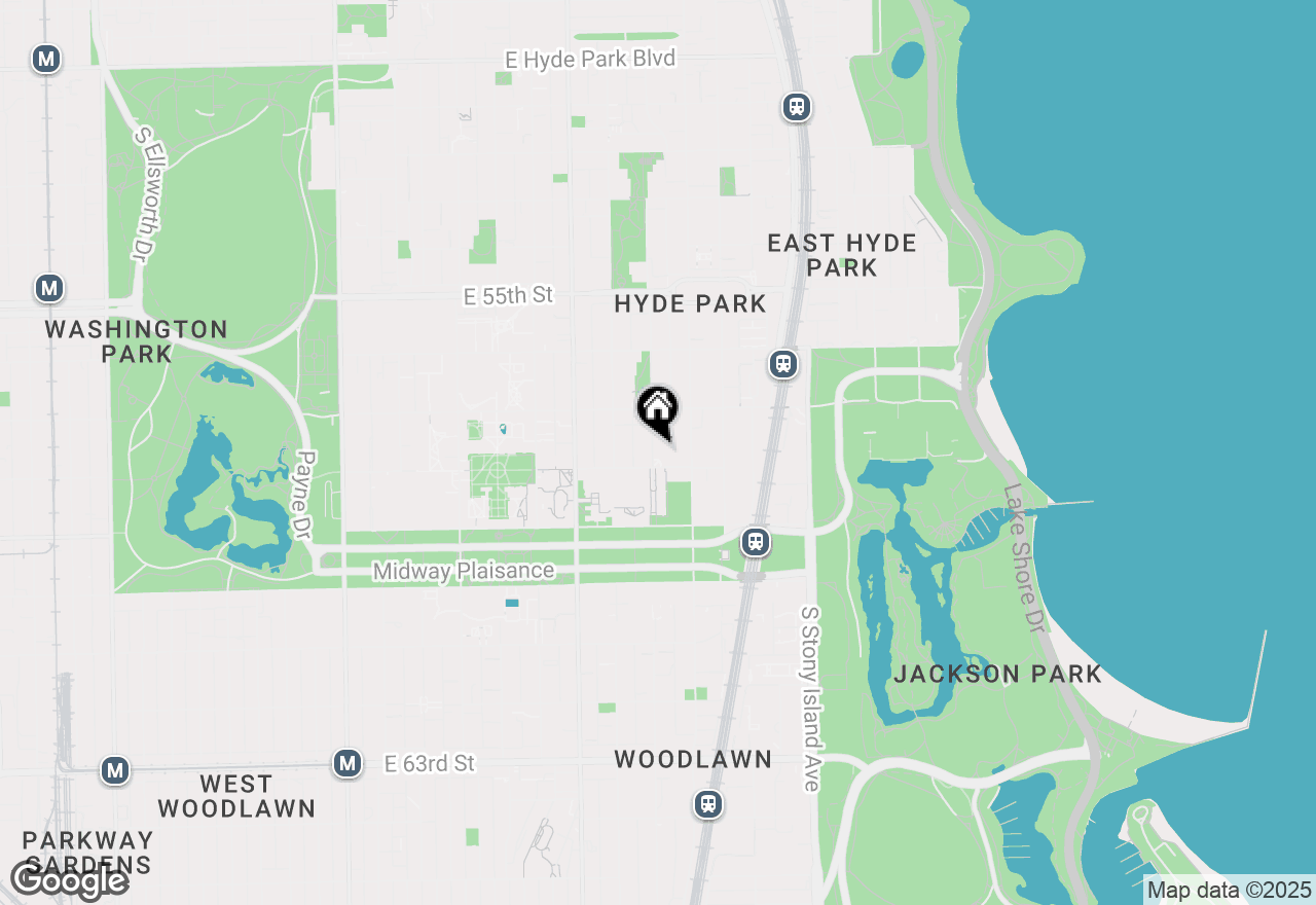 Map of 5741 S Kenwood Avenue #1, Chicago, IL 60637