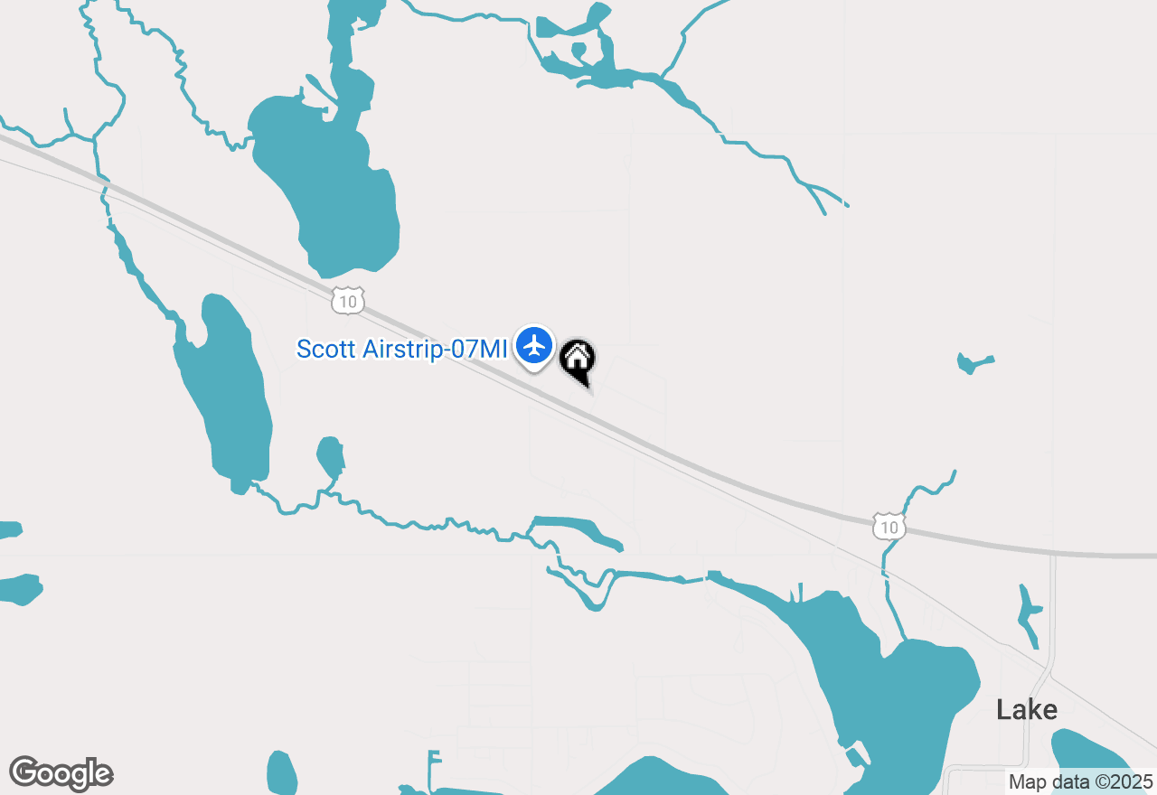 Map of 8840 W Ludington Drive, Lake, MI 48632