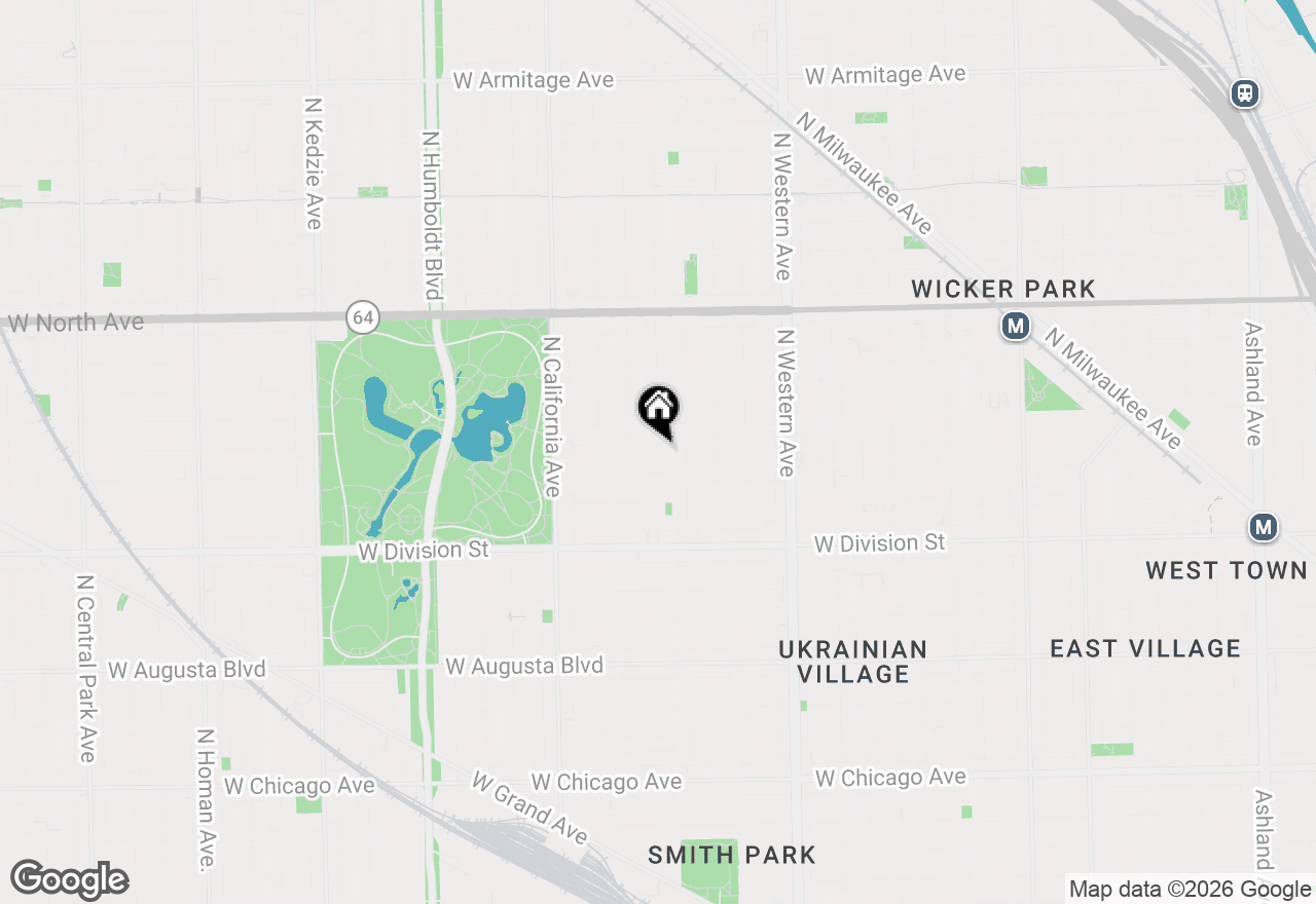 Map of 2610 W Evergreen Avenue #2, Chicago, IL 60622