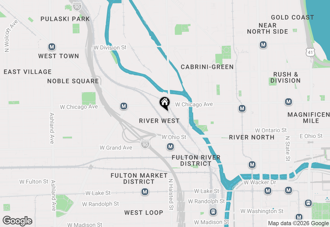 Map of 815 W Superior Street #4, Chicago, IL 60642