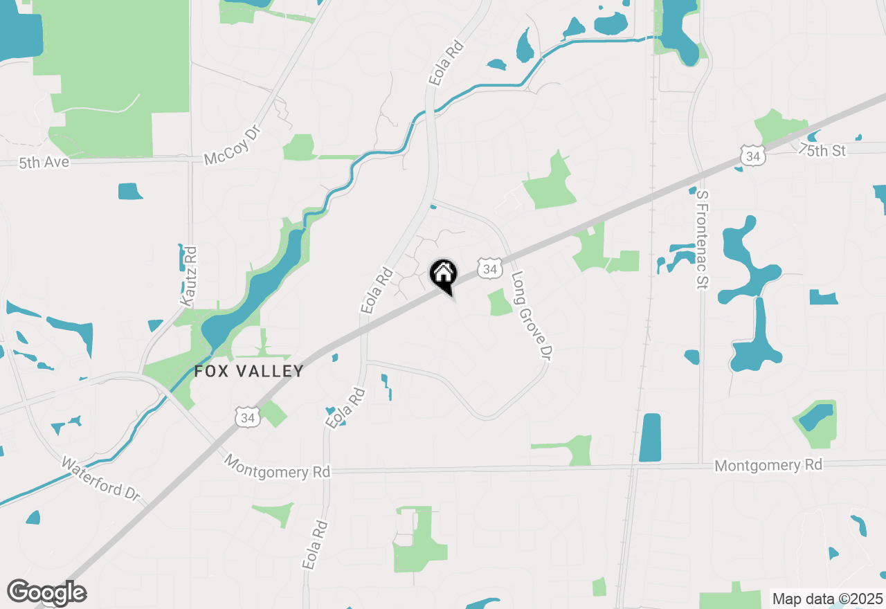 Map of 895 Fieldside Lane, Aurora, IL 60504