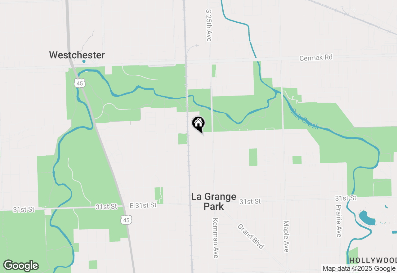 Map of 1535 Beach Avenue, La Grange Park, IL 60526